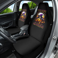 Pumpkin Witch Skull Car Seat Cover In My Defense The Moon Was Full And I Was Left Unsupervided - Wonder Print Shop