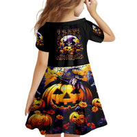 Pumpkin Witch Skull Family Matching Off Shoulder Long Sleeve Dress and Hawaiian Shirt In My Defense The Moon Was Full And I Was Left Unsupervided - Wonder Print Shop