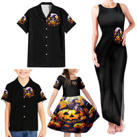 Pumpkin Witch Skull Family Matching Tank Maxi Dress and Hawaiian Shirt In My Defense The Moon Was Full And I Was Left Unsupervided - Wonder Print Shop