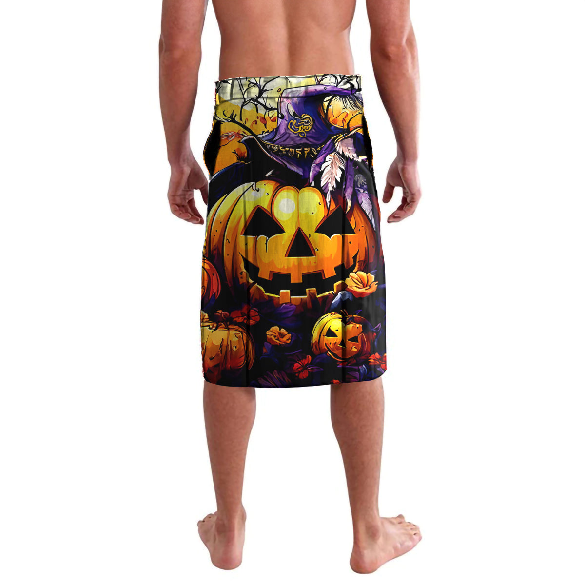 Pumpkin Witch Skull Lavalava In My Defense The Moon Was Full And I Was Left Unsupervided - Wonder Print Shop