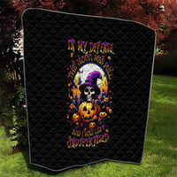 Pumpkin Witch Skull Quilt In My Defense The Moon Was Full And I Was Left Unsupervided - Wonder Print Shop