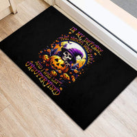 Pumpkin Witch Skull Rubber Doormat In My Defense The Moon Was Full And I Was Left Unsupervided - Wonder Print Shop