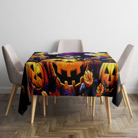 Pumpkin Witch Skull Tablecloth In My Defense The Moon Was Full And I Was Left Unsupervided - Wonder Print Shop
