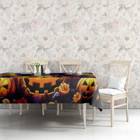 Pumpkin Witch Skull Tablecloth In My Defense The Moon Was Full And I Was Left Unsupervided - Wonder Print Shop