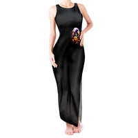 Pumpkin Witch Skull Tank Maxi Dress In My Defense The Moon Was Full And I Was Left Unsupervided - Wonder Print Shop