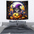 Pumpkin Witch Skull Tapestry In My Defense The Moon Was Full And I Was Left Unsupervided - Wonder Print Shop