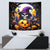 Pumpkin Witch Skull Tapestry In My Defense The Moon Was Full And I Was Left Unsupervided - Wonder Print Shop