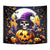 Pumpkin Witch Skull Tapestry In My Defense The Moon Was Full And I Was Left Unsupervided - Wonder Print Shop