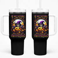 Pumpkin Witch Skull Tumbler With Handle In My Defense The Moon Was Full And I Was Left Unsupervided - Wonder Print Shop