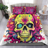 Flower Skull Bedding Set Judge Me When You're Perfect Otherwise Shut Up - Wonder Print Shop