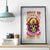 Flower Skull Canvas Wall Art Judge Me When You're Perfect Otherwise Shut Up - Wonder Print Shop