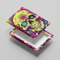 Flower Skull Canvas Wall Art Judge Me When You're Perfect Otherwise Shut Up - Wonder Print Shop