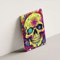 Flower Skull Canvas Wall Art Judge Me When You're Perfect Otherwise Shut Up - Wonder Print Shop