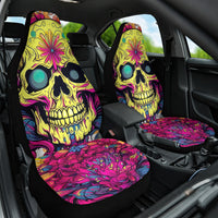 Flower Skull Car Seat Cover Judge Me When You're Perfect Otherwise Shut Up - Wonder Print Shop