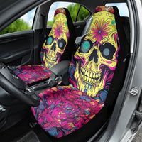 Flower Skull Car Seat Cover Judge Me When You're Perfect Otherwise Shut Up - Wonder Print Shop