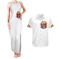 Flower Skull Couples Matching Tank Maxi Dress and Hawaiian Shirt Judge Me When You 're Perfect Otherwise Shut Up - Wonder Print Shop