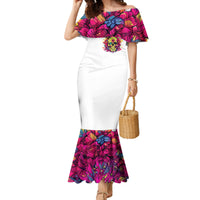 Flower Skull Family Matching Mermaid Dress and Hawaiian Shirt Judge Me When You're Perfect Otherwise Shut Up - Wonder Print Shop