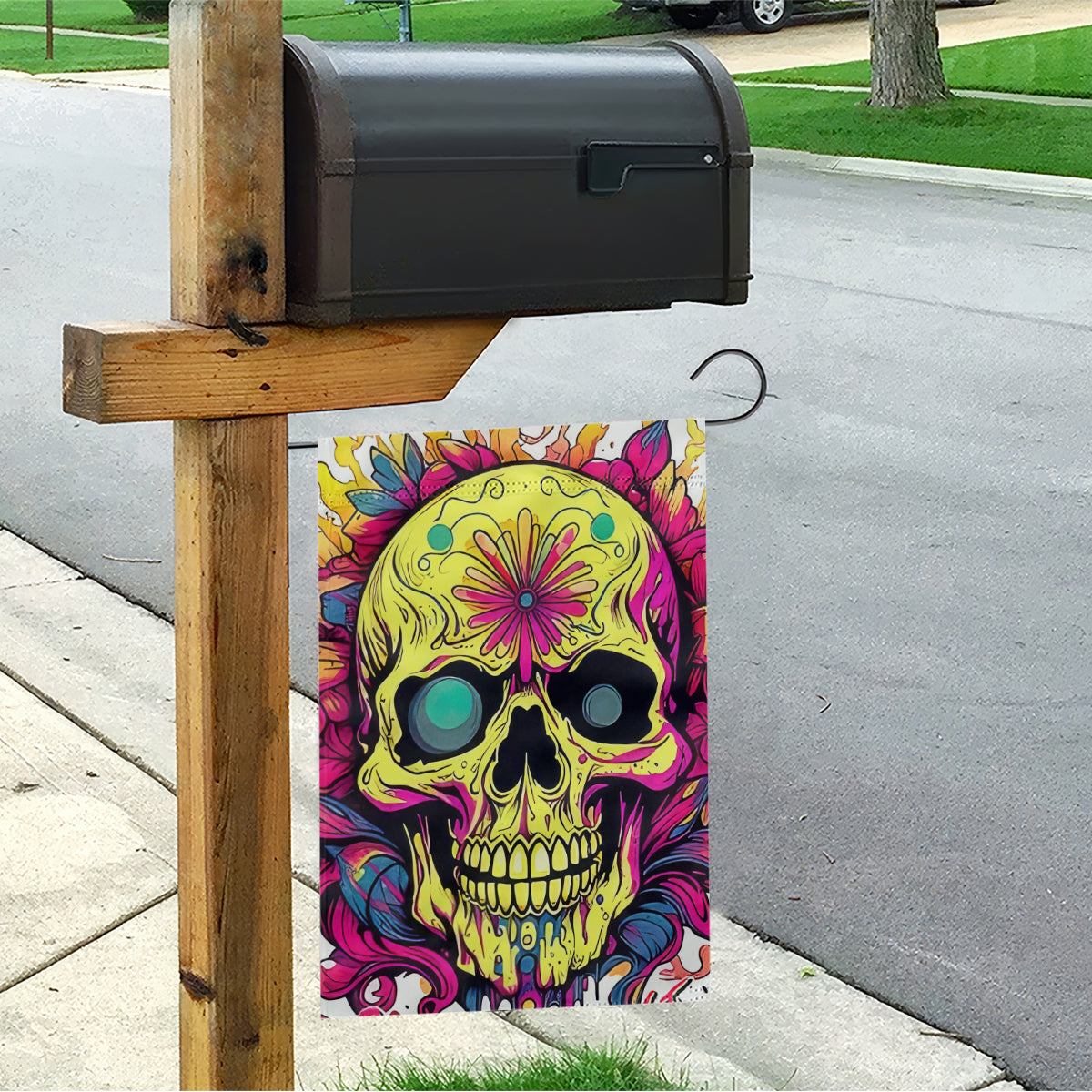 Flower Skull Garden Flag Judge Me When You're Perfect Otherwise Shut Up - Wonder Print Shop