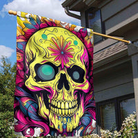 Flower Skull Garden Flag Judge Me When You're Perfect Otherwise Shut Up - Wonder Print Shop