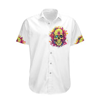 Flower Skull Hawaiian Shirt Judge Me When You 're Perfect Otherwise Shut Up - Wonder Print Shop