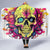 Flower Skull Hooded Blanket Judge Me When You're Perfect Otherwise Shut Up