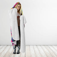 Flower Skull Hooded Blanket Judge Me When You're Perfect Otherwise Shut Up