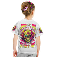 Flower Skull Kid T Shirt Judge Me When You're Perfect Otherwise Shut Up - Wonder Print Shop