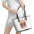 Flower Skull Leather Tote Bag Judge Me When You're Perfect Otherwise Shut Up - Wonder Print Shop