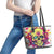 Flower Skull Leather Tote Bag Judge Me When You're Perfect Otherwise Shut Up - Wonder Print Shop