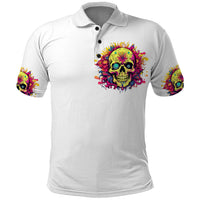 Flower Skull Polo Shirt Judge Me When You 're Perfect Otherwise Shut Up - Wonder Print Shop