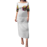 Flower Skull Puletasi Judge Me When You're Perfect Otherwise Shut Up - Wonder Print Shop