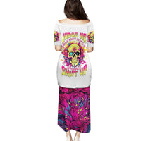Flower Skull Puletasi Judge Me When You're Perfect Otherwise Shut Up - Wonder Print Shop