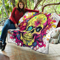 Flower Skull Quilt Judge Me When You're Perfect Otherwise Shut Up - Wonder Print Shop
