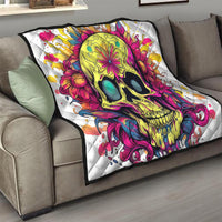Flower Skull Quilt Judge Me When You're Perfect Otherwise Shut Up - Wonder Print Shop