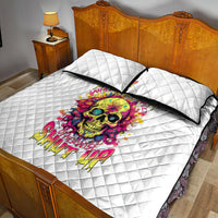Flower Skull Quilt Bed Set Judge Me When You're Perfect Otherwise Shut Up - Wonder Print Shop