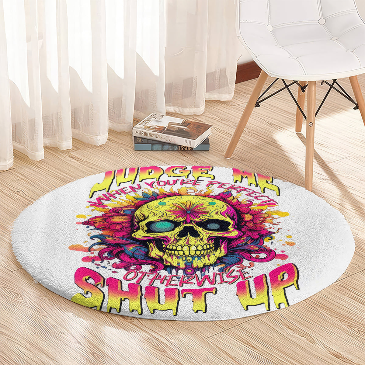 flower-skull-round-carpet-judge-me-when-youre-perfect-otherwise-shut-up