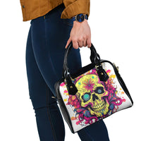 Flower Skull Shoulder Handbag Judge Me When You're Perfect Otherwise Shut Up