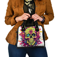Flower Skull Shoulder Handbag Judge Me When You're Perfect Otherwise Shut Up