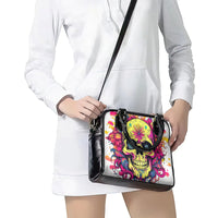 Flower Skull Shoulder Handbag Judge Me When You're Perfect Otherwise Shut Up