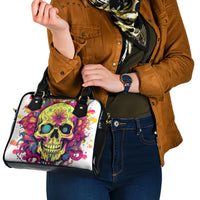 Flower Skull Shoulder Handbag Judge Me When You're Perfect Otherwise Shut Up