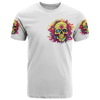 Flower Skull T Shirt Judge Me When You're Perfect Otherwise Shut Up - Wonder Print Shop