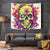 Flower Skull Tapestry Judge Me When You're Perfect Otherwise Shut Up - Wonder Print Shop