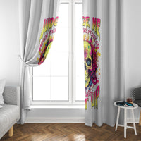 Flower Skull Window Curtain Judge Me When You're Perfect Otherwise Shut Up - Wonder Print Shop