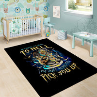 Mummy Skull Area Rug I'm Going To Hell to Pick You Up - Wonder Print Shop