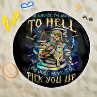 Mummy Skull Beach Blanket I'm Going To Hell to Pick You Up - Wonder Print Shop