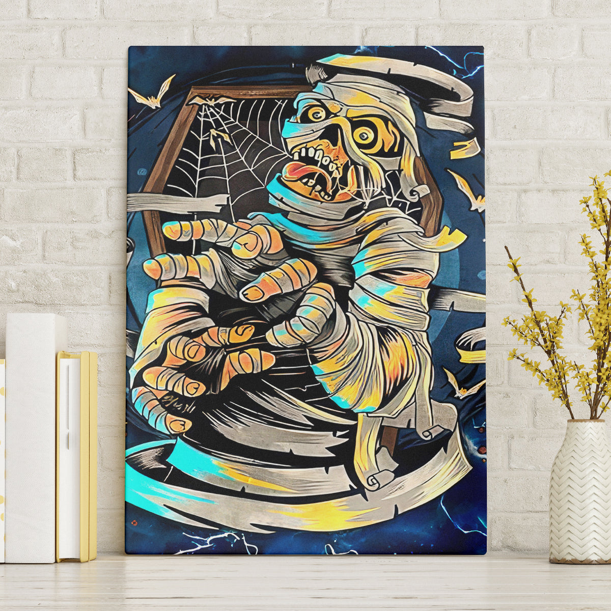 Mummy Skull Canvas Wall Art I'm Going To Hell to Pick You Up - Wonder Print Shop