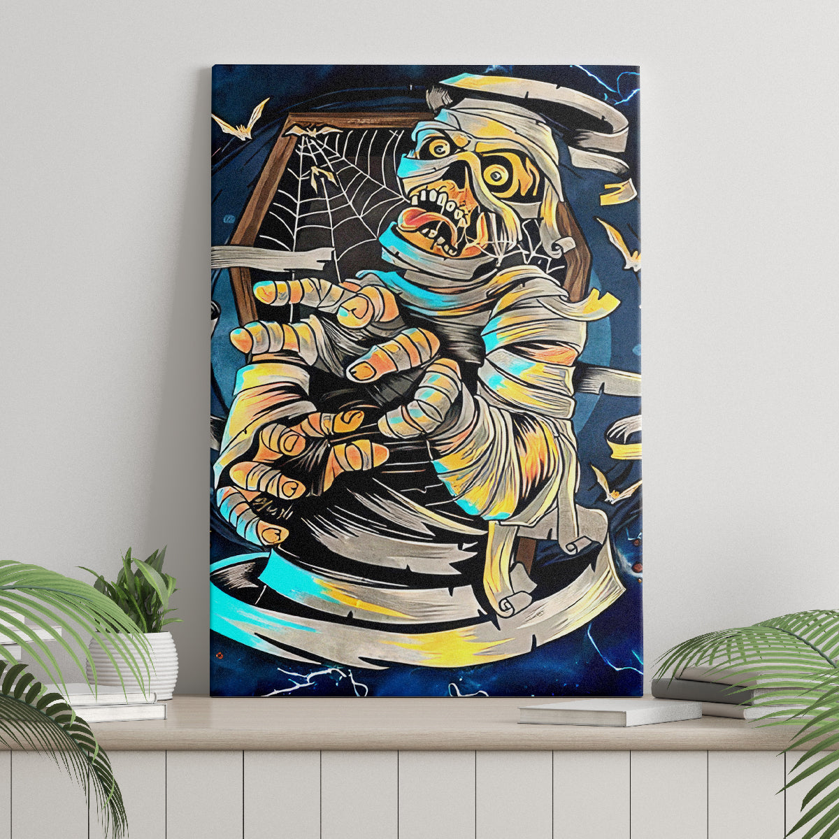 Mummy Skull Canvas Wall Art I'm Going To Hell to Pick You Up - Wonder Print Shop