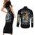 Mummy Skull Couples Matching Short Sleeve Bodycon Dress and Long Sleeve Button Shirts I'm Going To Hell to Pick You Up - Wonder Print Shop