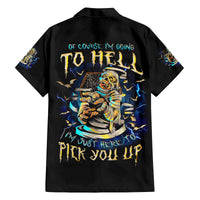 Mummy Skull Family Matching Off Shoulder Maxi Dress and Hawaiian Shirt I'm Going To Hell to Pick You Up - Wonder Print Shop