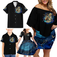 Mummy Skull Family Matching Off Shoulder Short Dress and Hawaiian Shirt I'm Going To Hell to Pick You Up - Wonder Print Shop